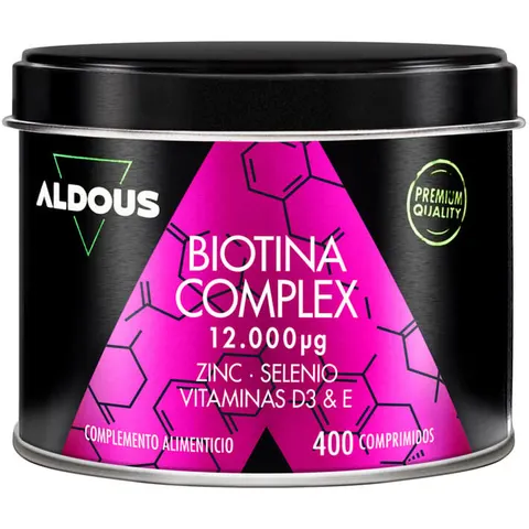 Aldous Biotina Complex 12000 ug 400 Tabs – imagen 2