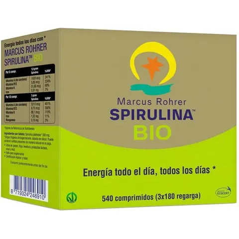 MARCUS ROHRER Bio Espirulina Recarga 540 comp – imagen 3