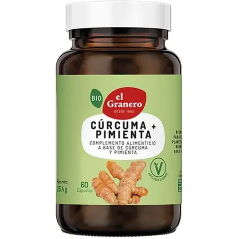 El Granero Integral Curcuma pimienta 60 cápsulas – imagen 2