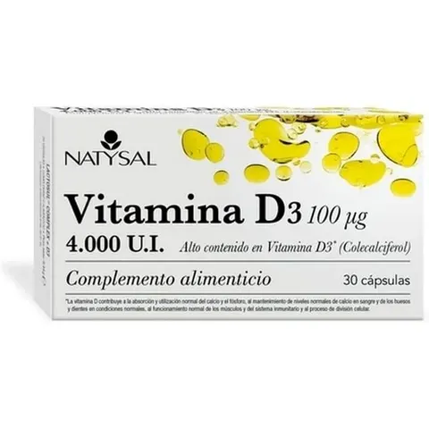 Natysal Vitamina D3 30 Cápsulas – imagen 3