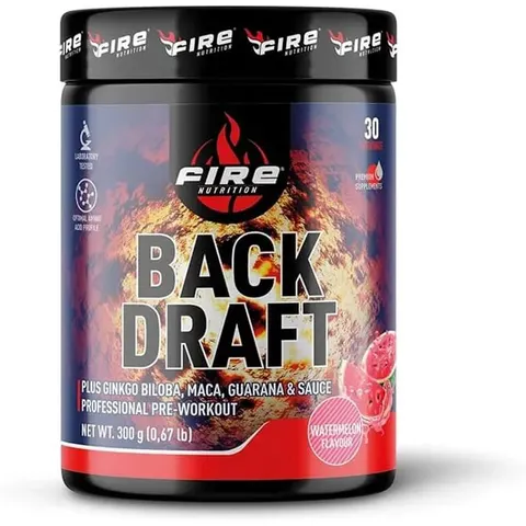 Fire Nutrition Back Draft Preworkout 300g Sandía – imagen 3