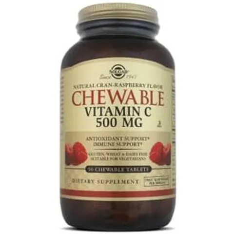 Solgar Vitamina C 500mg 90 Comprimidos masticables Frambuesa – imagen 3