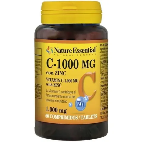Nature Essential Vitamina C 1000 Zinc 60 comp – imagen 3
