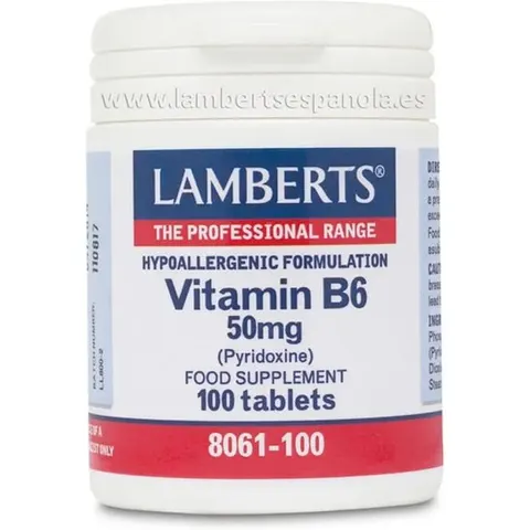 Lamberts vitamina b6 50 mg. 100 comp. – imagen 4