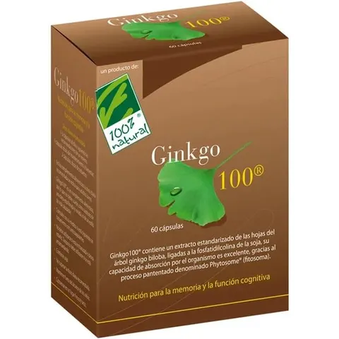 100% Natural Ginkgo100 60 Cápsulas – imagen 3