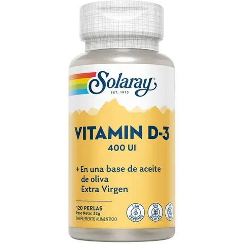 Solaray vit. d3 400ui 120perlas – imagen 2