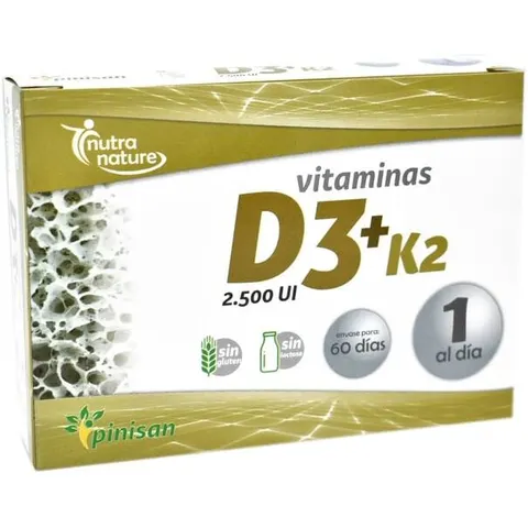 Pinisan D3+K2 Nutranature 60 Caps – imagen 3