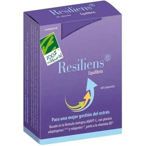 100% Natural Resiliens Equilibrio 60 Cápsulas – imagen 2