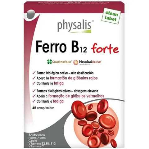 Physalis Ferro B12 Forte 45 Comprimidos – imagen 3
