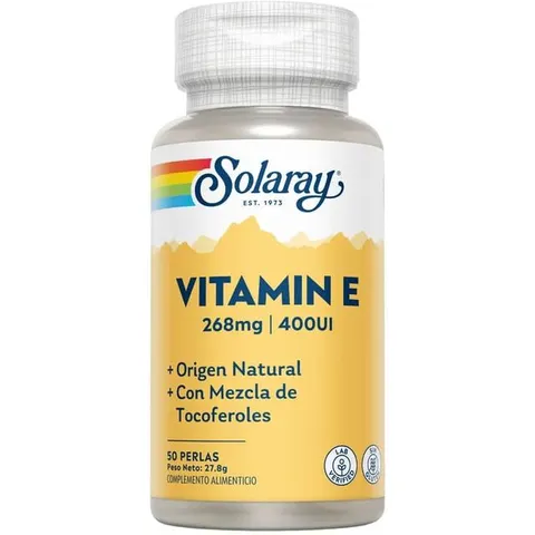 Solaray VITAMINA E 400 IU 50 Softgels – imagen 2