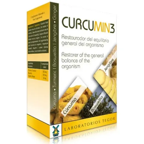 Laboratorios Tegor Curcumin 3 suplemento nutricional 30 comprimidos – imagen 3