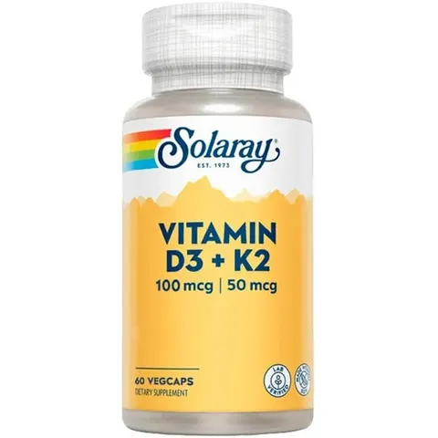 Solaray Vitamina D3 y K2 60 Cápsulas Vegetales – imagen 3