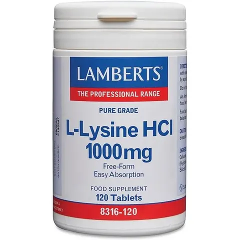 Lamberts l-lisina hcl 1000mg. 120comp. – imagen 3