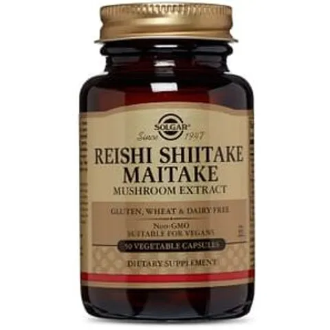 Solgar reishi shiitake maitake 50cap – imagen 4