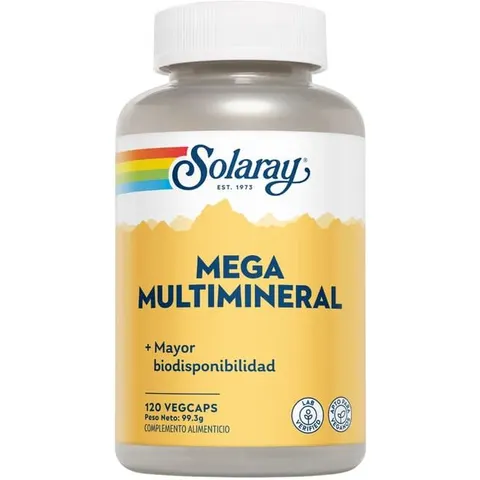 Solaray MEGA MULTI MINERAL 120 Cápsulas vegetales – imagen 2