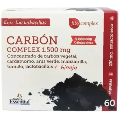 Nature essential carbon vegetal activo complex 60cap. – imagen 3