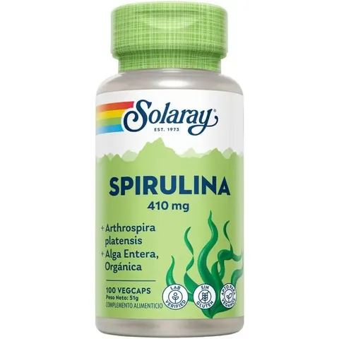 Solaray spirulina 410mg. 100cap. – imagen 3