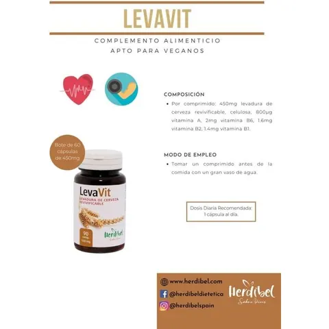Herdibel Levavit 500mg 90 Tabs – imagen 3