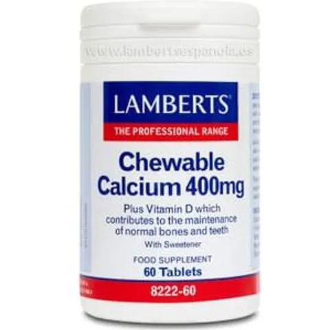 Lamberts CALCIO MASTICABLE 400mg 60 Tabs – imagen 3