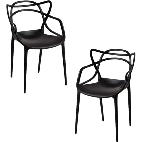 RegalosMiguel Pack 2 Sillas Korme - Negro – imagen 2