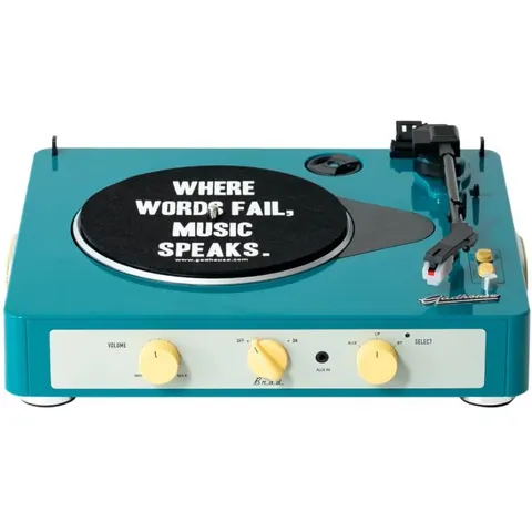 Gadhouse Tocadiscos portátil con bluetooth verde – imagen 2