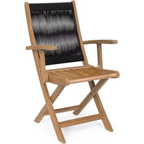 Bizzotto Conjunto de 2 sillas de madera negra – imagen 2