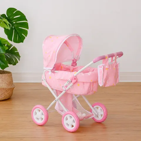 Teamson Cochecito jogging para muñeca, 68cm, rosa/blanco – imagen 2
