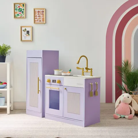 Teamson Cocina chester con nevera, violeta, 80cm – imagen 2