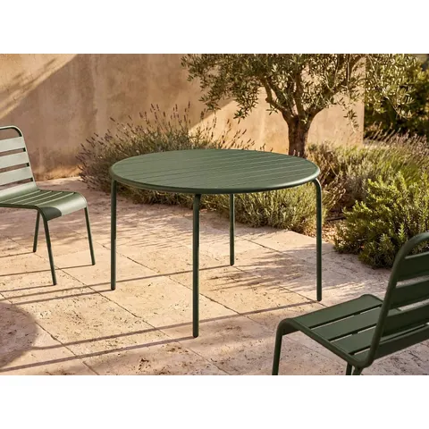 Unique Mesa jardín metal caqui – imagen 2