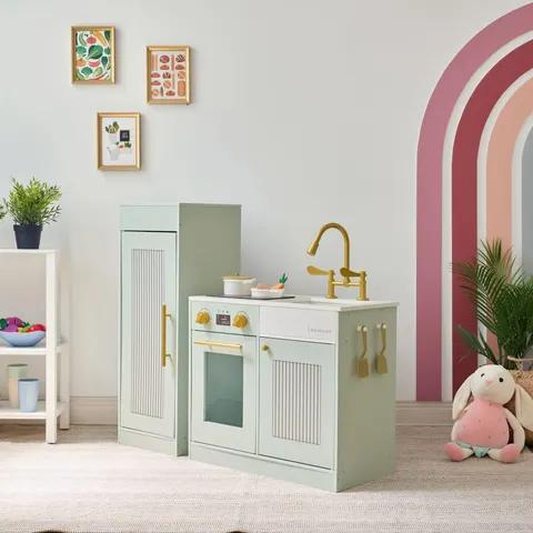 Teamson Cocina chester con nevera, verde, 80cm – imagen 2