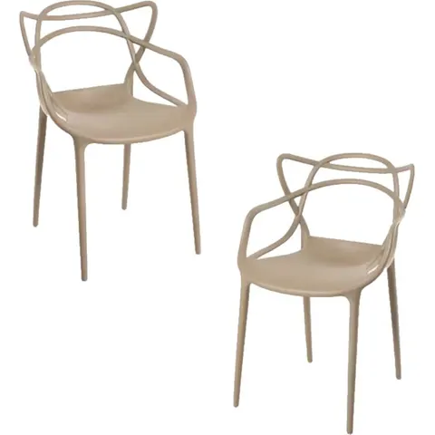 RegalosMiguel Pack 2 Sillas Korme - Beige – imagen 2