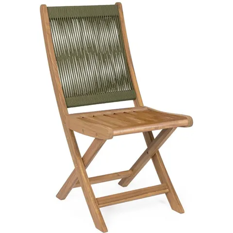 Bizzotto Conjunto de 2 sillas en madera verde – imagen 2