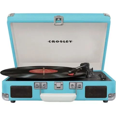 Crosley Tocadiscos portátil con bluetooth turquesa – imagen 2