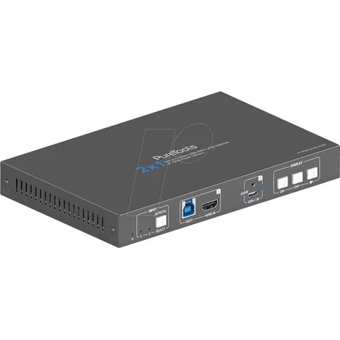 PT-PSW-21HC-KVM - PureTools - Multi-Format Presentation Switcher mit 100W PD – imagen 2