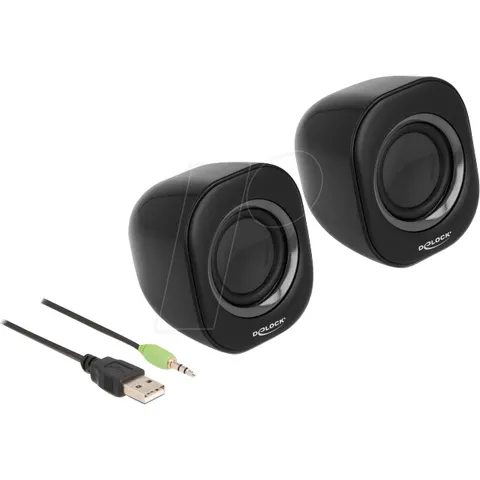 DELOCK 27002 - Altavoz, PC, estéreo, 3,5mm jack – imagen 2