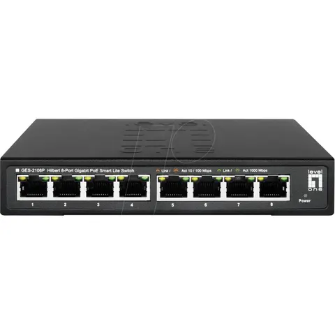 Switch 8 Puertos 10/100/1000Mbps GES-2108P - LEVELONE – imagen 2