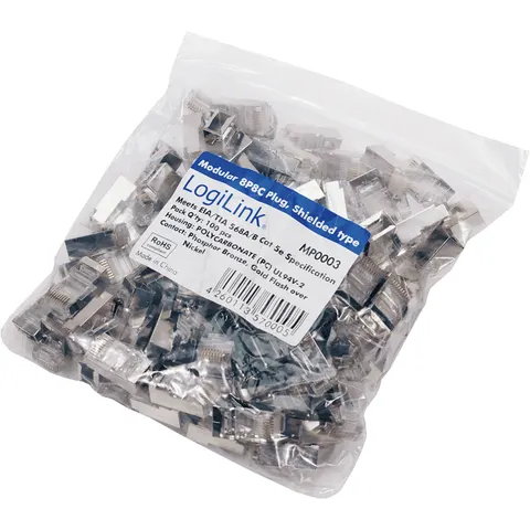 LOGILINK MP0003 - Conector modular CAT5e apantallado, 100 uds. – imagen 2