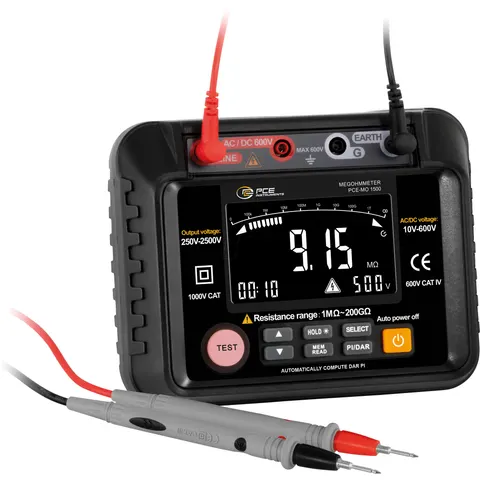 PCE INSTRUMENTS PCE MO 1500 - MegOhmetro PCE-MO 1500 – imagen 2