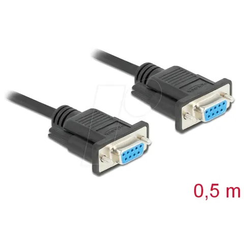 DELOCK 87308 - Cable de módem nulo, 9 polos, conector hembra/conector he – imagen 2