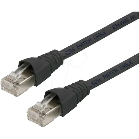 Telegärtner CAT6A Patchkabel 10m, sw – imagen 1