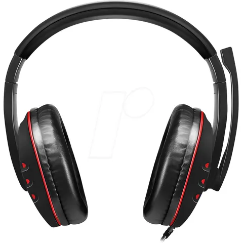 Auriculares HS0033 (Negro/Rojo) - LOGILINK – imagen 2