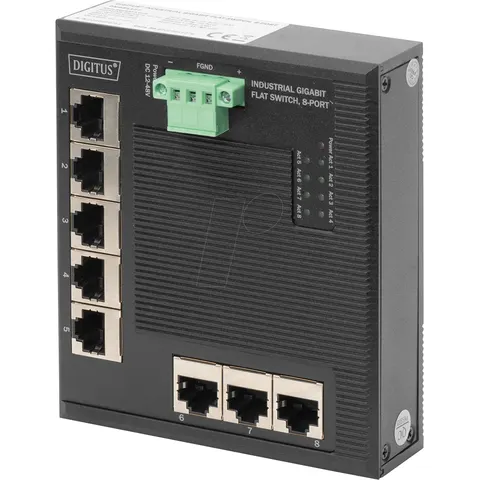 DIGITUS DN651127 - Switch, 8 puertos, Gigabit Ethernet – imagen 2