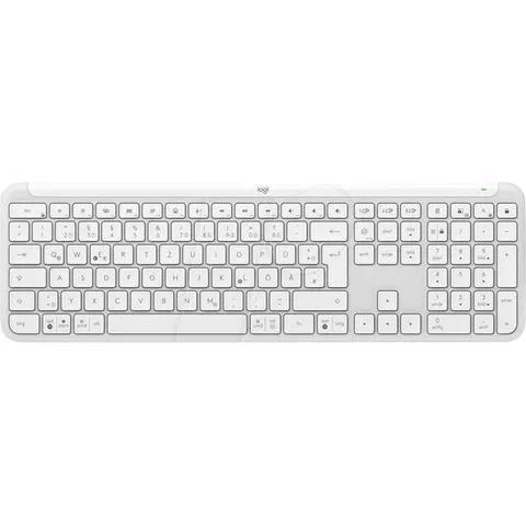 LOGITECH K950WS - Teclado inalámbrico, Logi Bolt/Bluetooth, blanco, DE – imagen 2