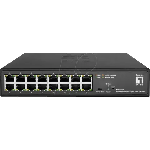 LEVELONE GES2216 - Switch, 16 puertos, Gigabit Ethernet – imagen 2