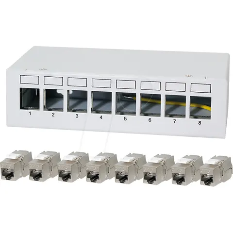LOGILINK NK4092 - Panel de conexión KEYSTONE, 8 puertos con 8 módulo – imagen 2