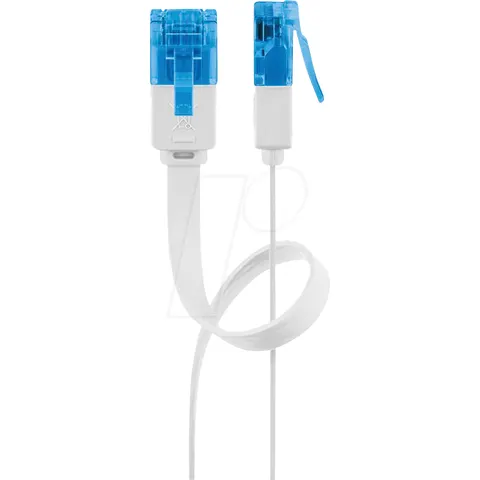GOOBAY 96314 - Cable plano Cat.6a blanco 1 m – imagen 2