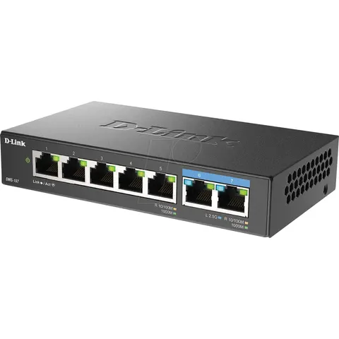 D-LINK DMS-107 - Switch, 7 puertos, Gigabit Ethernet – imagen 2