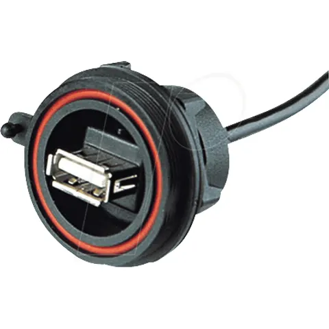 BULGIN PX0843/A - Conector macho USB-A para panel frontal > crimpado, IP68 – imagen 2