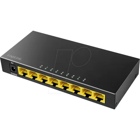 LOGILINK NS0117 - Switch, 8 puertos, Gigabit Ethernet – imagen 2