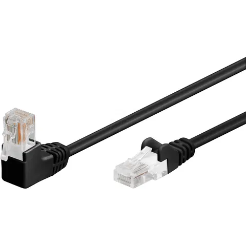 GOOBAY 94173 - Cat.5e Patch (1x90°) negro 3 m – imagen 2